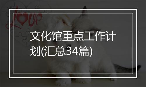 文化馆重点工作计划(汇总34篇)