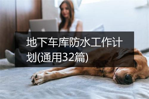 地下车库防水工作计划(通用32篇)