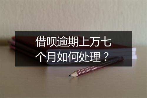 借呗逾期上万七个月如何处理？