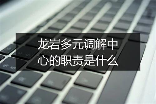 龙岩多元调解中心的职责是什么