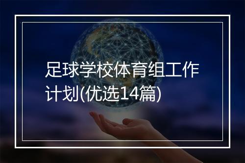 足球学校体育组工作计划(优选14篇)