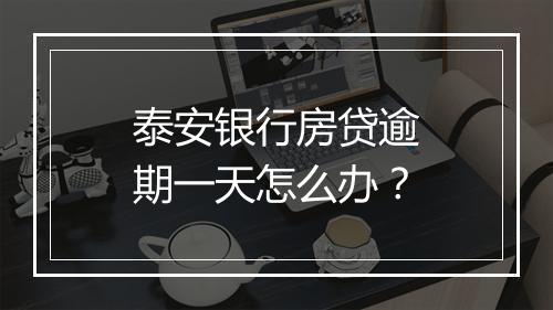 泰安银行房贷逾期一天怎么办？