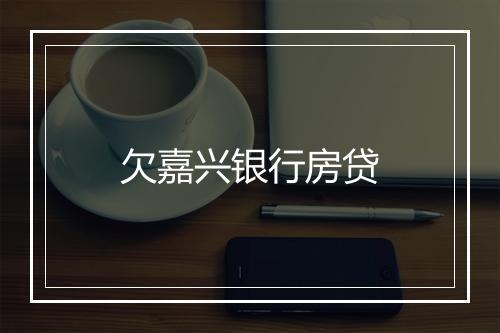 欠嘉兴银行房贷
