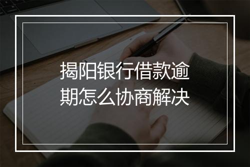 揭阳银行借款逾期怎么协商解决