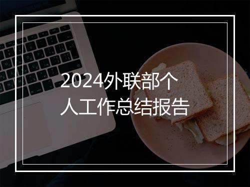2024外联部个人工作总结报告