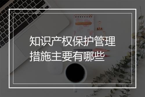 知识产权保护管理措施主要有哪些