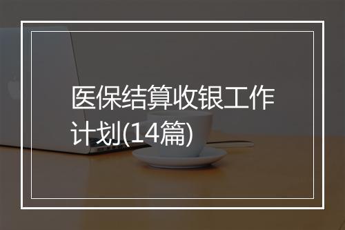 医保结算收银工作计划(14篇)