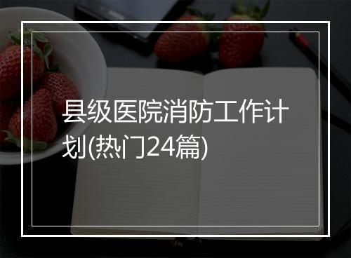 县级医院消防工作计划(热门24篇)