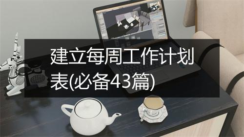 建立每周工作计划表(必备43篇)