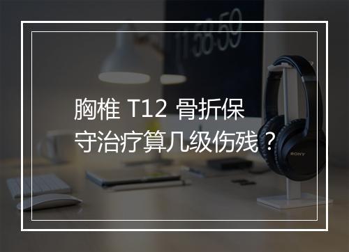 胸椎 T12 骨折保守治疗算几级伤残？