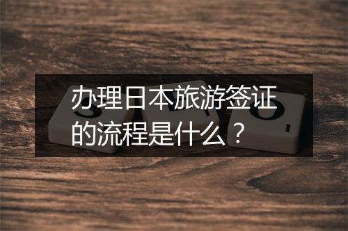 办理日本旅游签证的流程是什么？