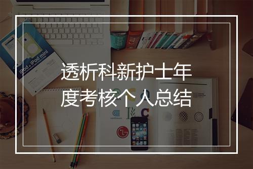 透析科新护士年度考核个人总结