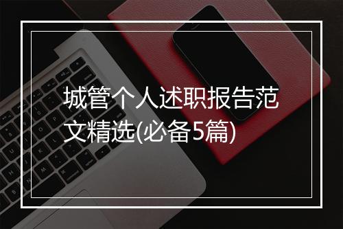 城管个人述职报告范文精选(必备5篇)