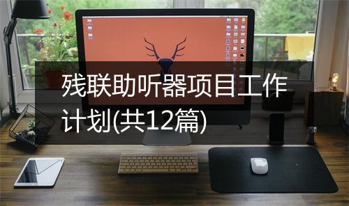 残联助听器项目工作计划(共12篇)