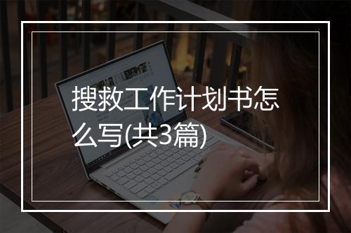 搜救工作计划书怎么写(共3篇)