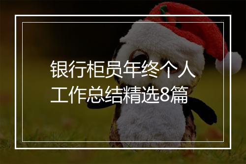银行柜员年终个人工作总结精选8篇