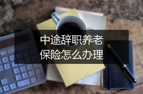 中途辞职养老保险怎么办理