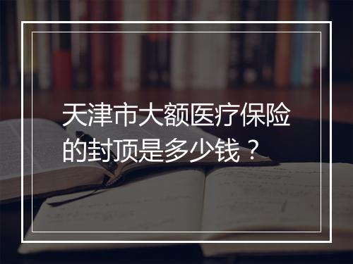 天津市大额医疗保险的封顶是多少钱？