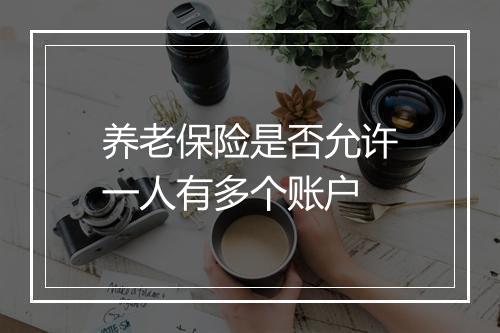 养老保险是否允许一人有多个账户