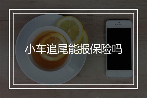 小车追尾能报保险吗