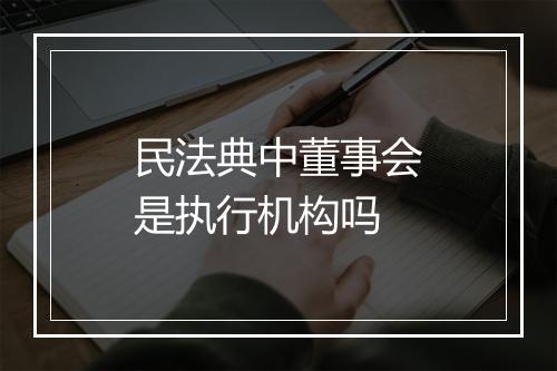 民法典中董事会是执行机构吗