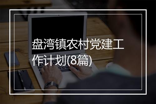 盘湾镇农村党建工作计划(8篇)