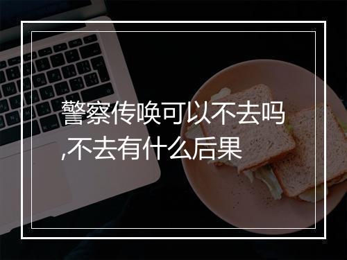 警察传唤可以不去吗,不去有什么后果