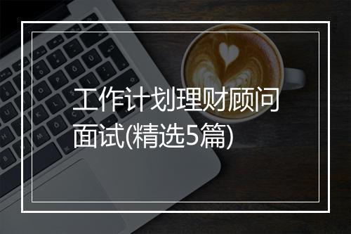 工作计划理财顾问面试(精选5篇)