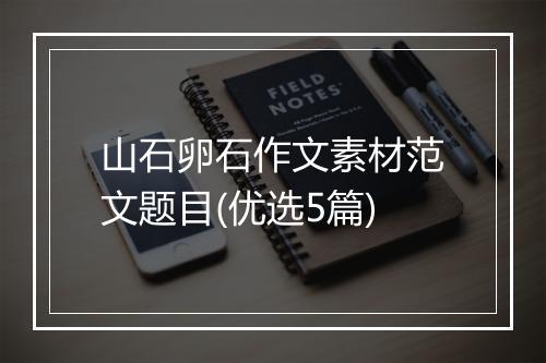 山石卵石作文素材范文题目(优选5篇)