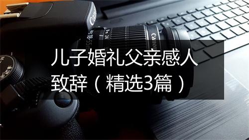 儿子婚礼父亲感人致辞（精选3篇）