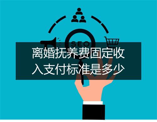 离婚抚养费固定收入支付标准是多少