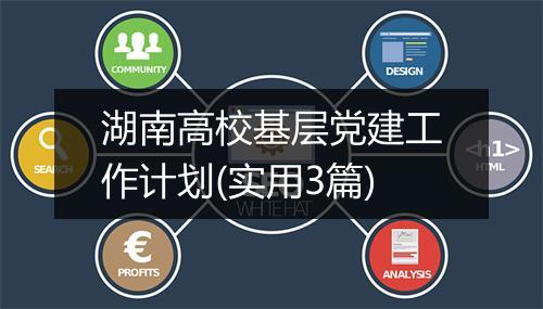 湖南高校基层党建工作计划(实用3篇)