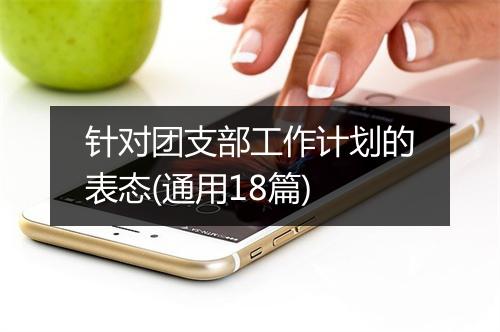 针对团支部工作计划的表态(通用18篇)