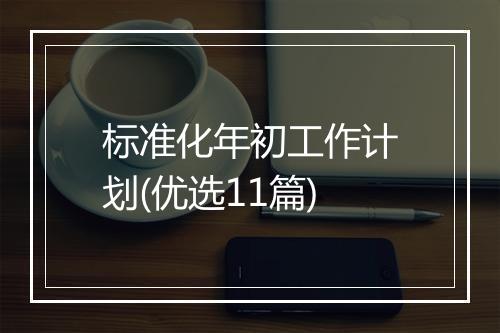 标准化年初工作计划(优选11篇)