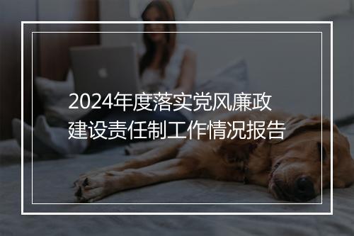 2024年度落实党风廉政建设责任制工作情况报告