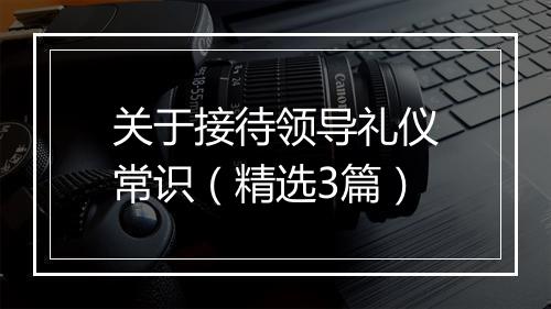 关于接待领导礼仪常识（精选3篇）