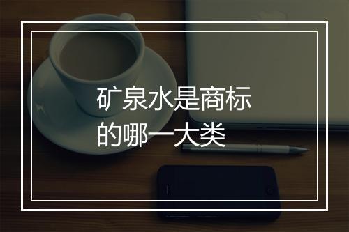 矿泉水是商标的哪一大类