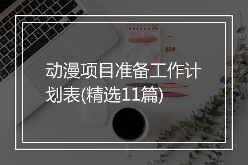 动漫项目准备工作计划表(精选11篇)