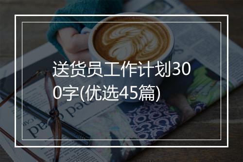 送货员工作计划300字(优选45篇)