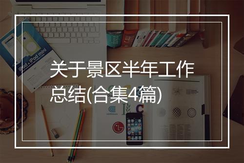关于景区半年工作总结(合集4篇)