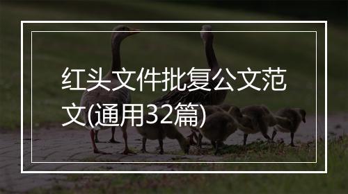 红头文件批复公文范文(通用32篇)
