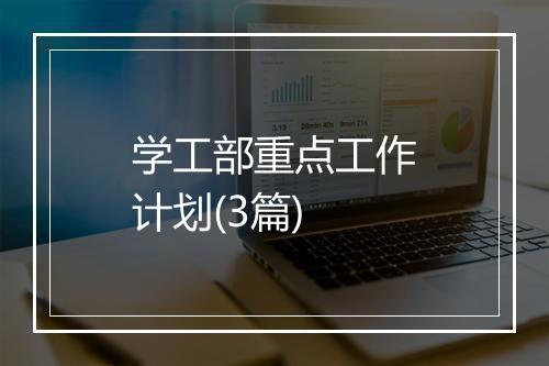 学工部重点工作计划(3篇)