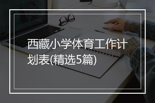 西藏小学体育工作计划表(精选5篇)