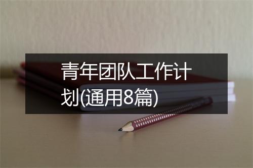 青年团队工作计划(通用8篇)