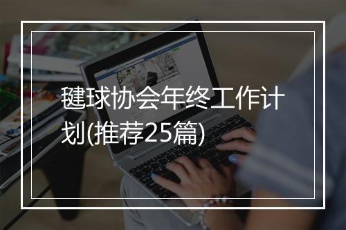 毽球协会年终工作计划(推荐25篇)