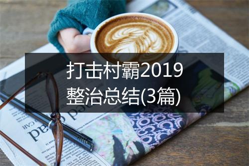 打击村霸2019整治总结(3篇)
