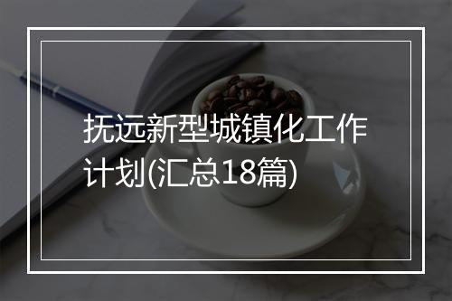 抚远新型城镇化工作计划(汇总18篇)