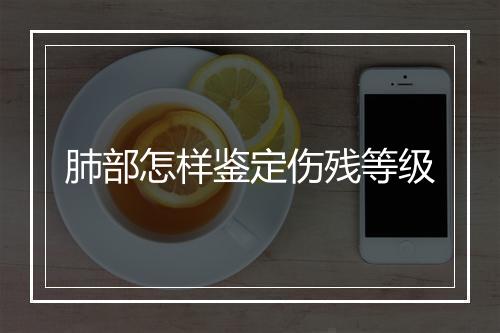 肺部怎样鉴定伤残等级