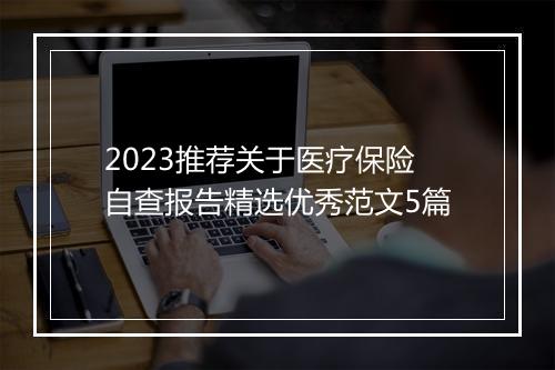 2023推荐关于医疗保险自查报告精选优秀范文5篇