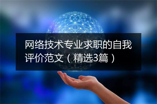 网络技术专业求职的自我评价范文（精选3篇）